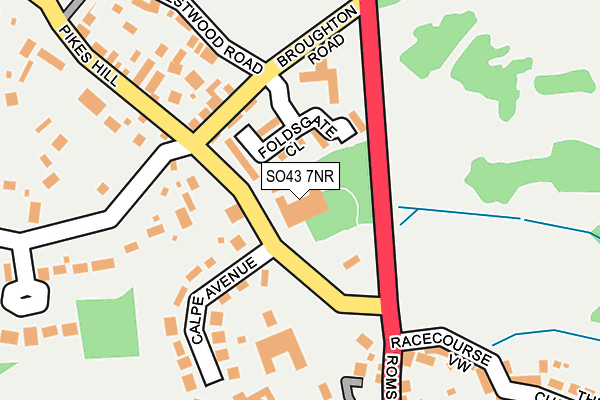 SO43 7NR map - OS OpenMap – Local (Ordnance Survey)