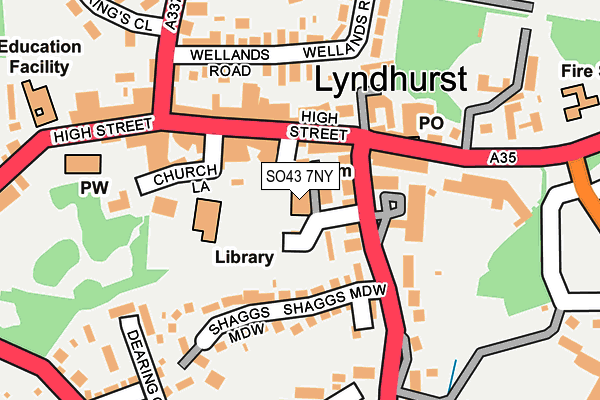 SO43 7NY map - OS OpenMap – Local (Ordnance Survey)