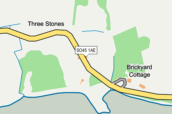 SO45 1AE map - OS OpenMap – Local (Ordnance Survey)