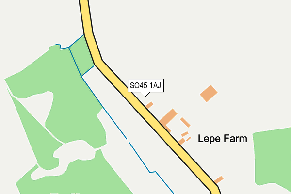 SO45 1AJ map - OS OpenMap – Local (Ordnance Survey)