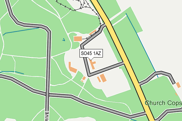 SO45 1AZ map - OS OpenMap – Local (Ordnance Survey)