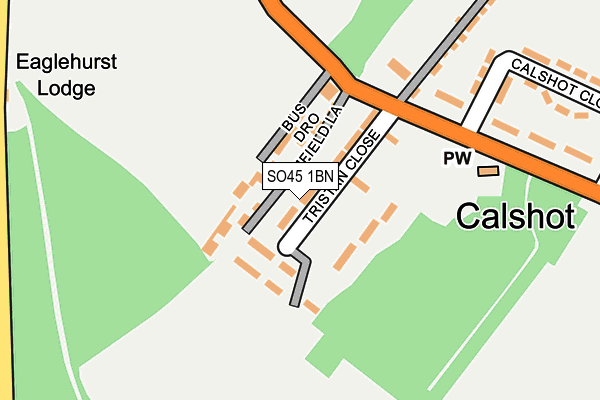 SO45 1BN map - OS OpenMap – Local (Ordnance Survey)