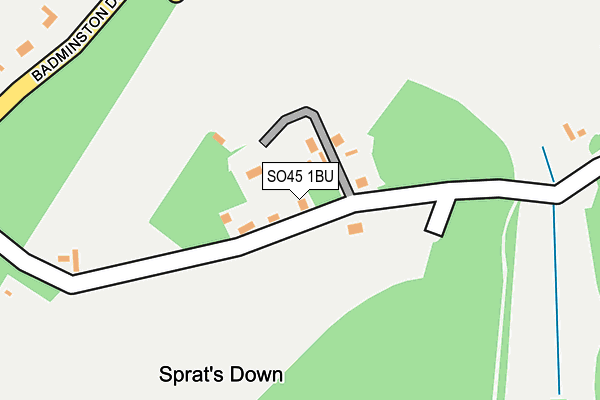 SO45 1BU map - OS OpenMap – Local (Ordnance Survey)