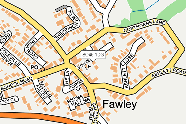 SO45 1DG map - OS OpenMap – Local (Ordnance Survey)