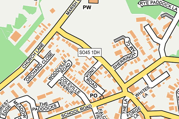 SO45 1DH map - OS OpenMap – Local (Ordnance Survey)