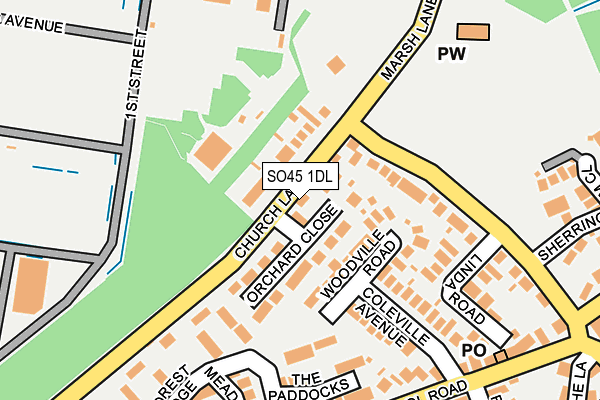 SO45 1DL map - OS OpenMap – Local (Ordnance Survey)