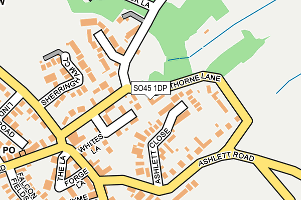 SO45 1DP map - OS OpenMap – Local (Ordnance Survey)