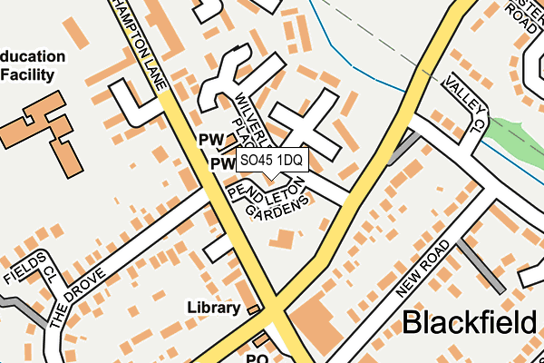 SO45 1DQ map - OS OpenMap – Local (Ordnance Survey)