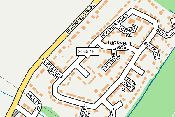 SO45 1EL map - OS OpenMap – Local (Ordnance Survey)