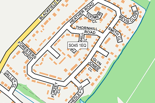 SO45 1EQ map - OS OpenMap – Local (Ordnance Survey)