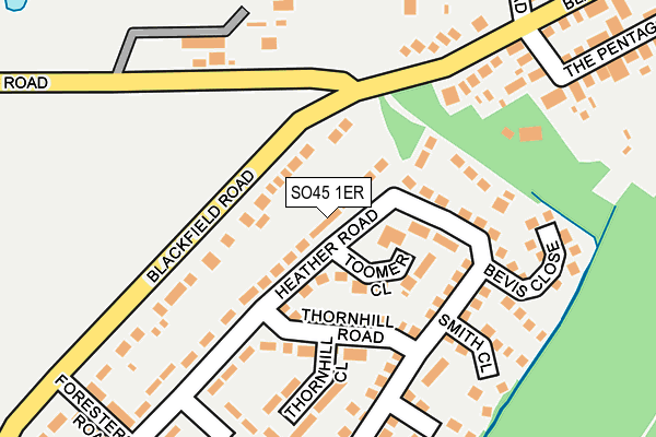 SO45 1ER map - OS OpenMap – Local (Ordnance Survey)
