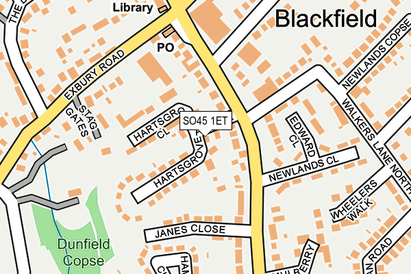 SO45 1ET map - OS OpenMap – Local (Ordnance Survey)