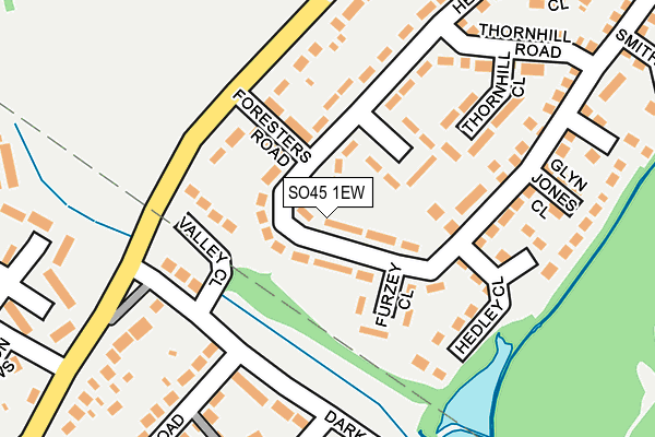 SO45 1EW map - OS OpenMap – Local (Ordnance Survey)