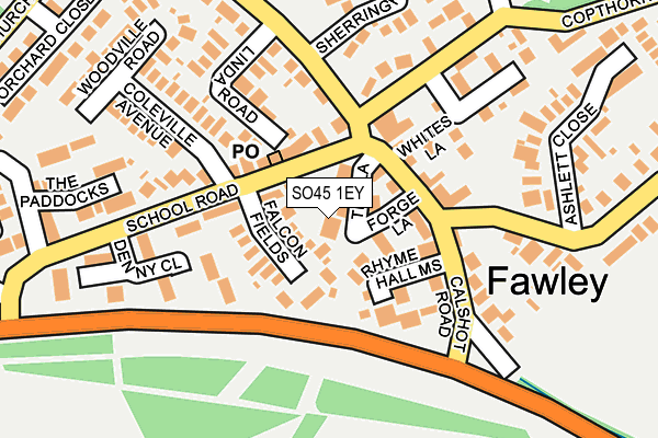 SO45 1EY map - OS OpenMap – Local (Ordnance Survey)