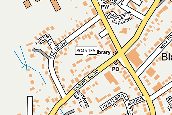 SO45 1FA map - OS OpenMap – Local (Ordnance Survey)
