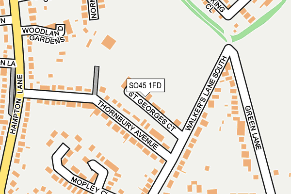 SO45 1FD map - OS OpenMap – Local (Ordnance Survey)