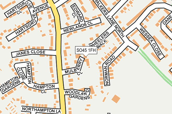 SO45 1FH map - OS OpenMap – Local (Ordnance Survey)