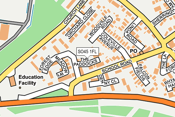 SO45 1FL map - OS OpenMap – Local (Ordnance Survey)