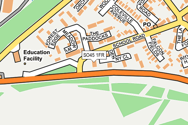 SO45 1FR map - OS OpenMap – Local (Ordnance Survey)