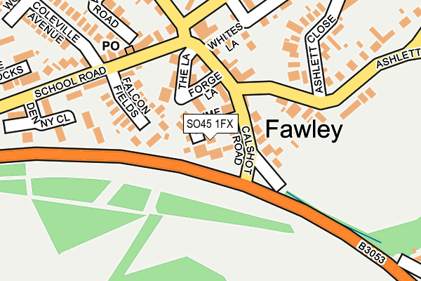 SO45 1FX map - OS OpenMap – Local (Ordnance Survey)