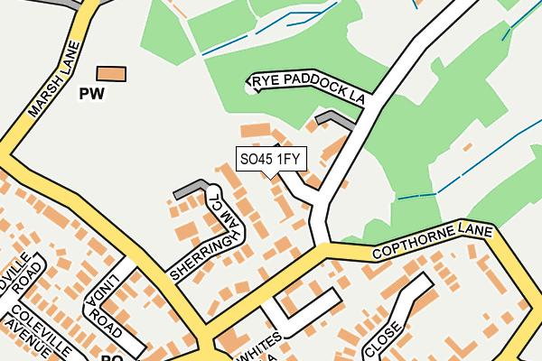 SO45 1FY map - OS OpenMap – Local (Ordnance Survey)