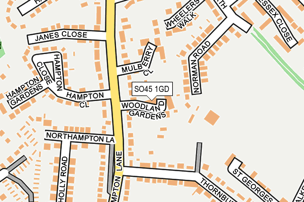 SO45 1GD map - OS OpenMap – Local (Ordnance Survey)