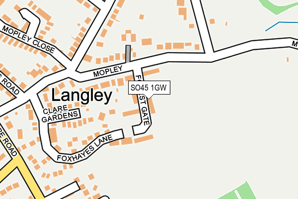 SO45 1GW map - OS OpenMap – Local (Ordnance Survey)