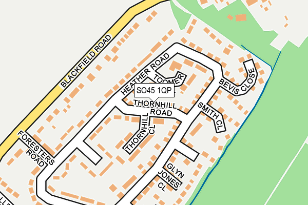 SO45 1QP map - OS OpenMap – Local (Ordnance Survey)