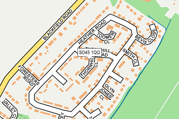 SO45 1QQ map - OS OpenMap – Local (Ordnance Survey)
