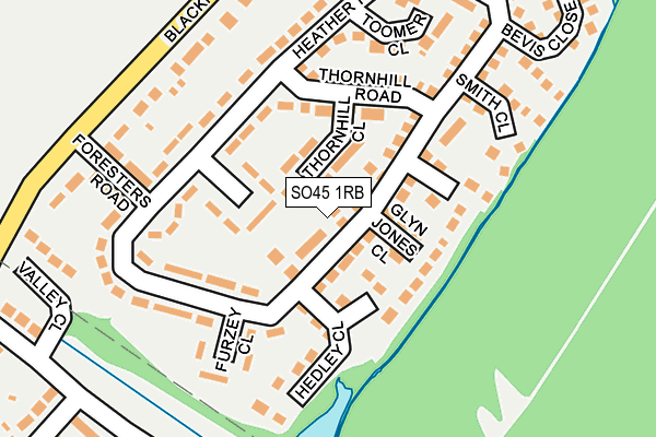 SO45 1RB map - OS OpenMap – Local (Ordnance Survey)