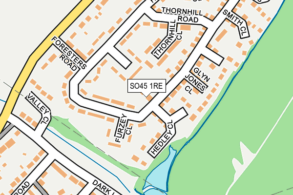 SO45 1RE map - OS OpenMap – Local (Ordnance Survey)