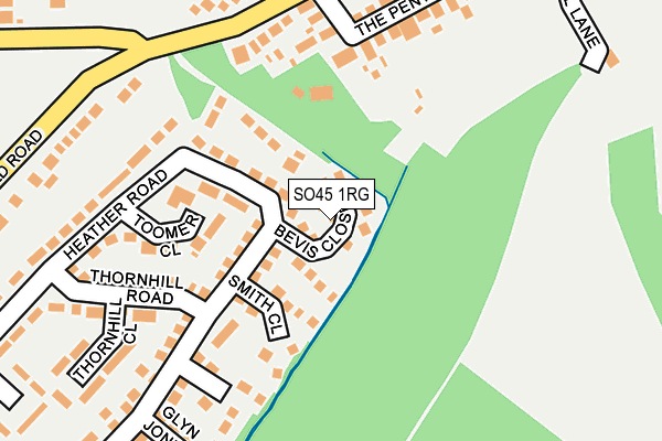 SO45 1RG map - OS OpenMap – Local (Ordnance Survey)