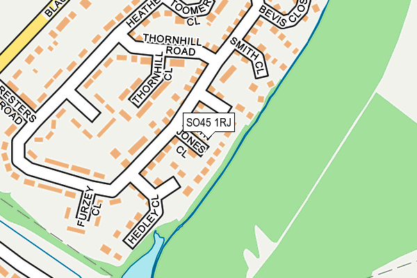 SO45 1RJ map - OS OpenMap – Local (Ordnance Survey)