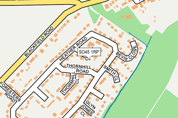 SO45 1RP map - OS OpenMap – Local (Ordnance Survey)