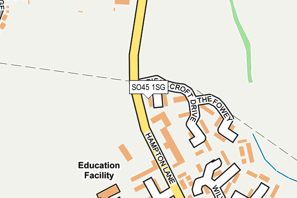 SO45 1SG map - OS OpenMap – Local (Ordnance Survey)