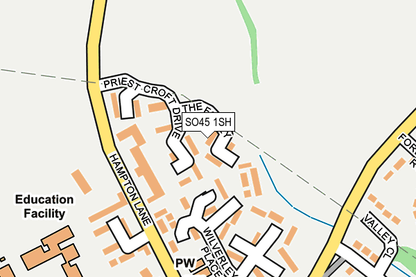 SO45 1SH map - OS OpenMap – Local (Ordnance Survey)