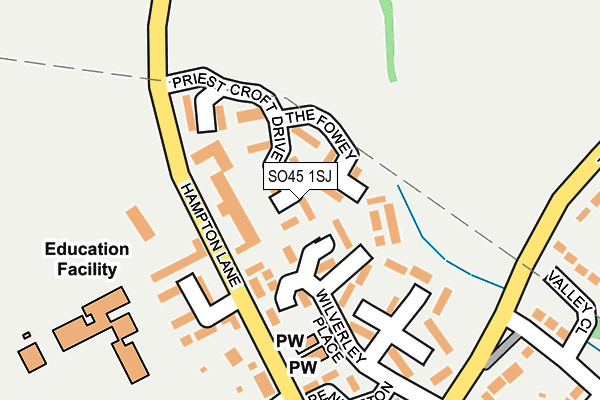 SO45 1SJ map - OS OpenMap – Local (Ordnance Survey)