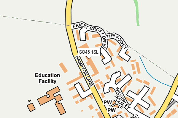 SO45 1SL map - OS OpenMap – Local (Ordnance Survey)