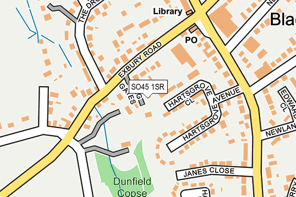 SO45 1SR map - OS OpenMap – Local (Ordnance Survey)