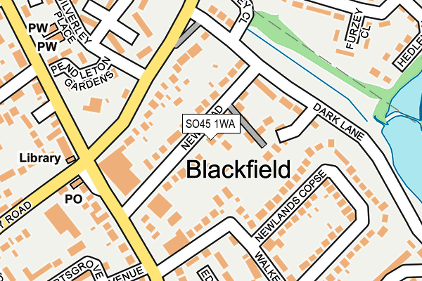 SO45 1WA map - OS OpenMap – Local (Ordnance Survey)