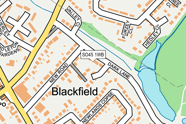 SO45 1WB map - OS OpenMap – Local (Ordnance Survey)