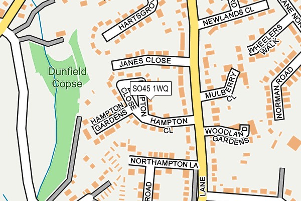 SO45 1WQ map - OS OpenMap – Local (Ordnance Survey)