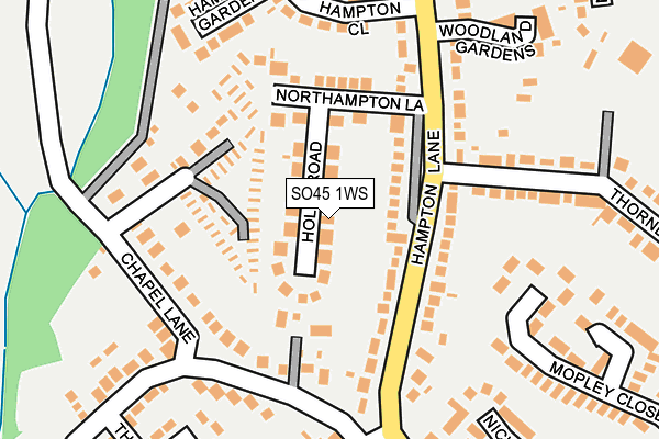 SO45 1WS map - OS OpenMap – Local (Ordnance Survey)