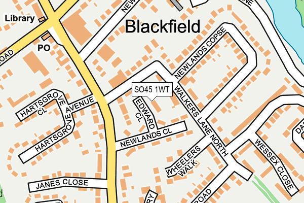 SO45 1WT map - OS OpenMap – Local (Ordnance Survey)