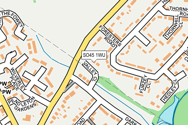 SO45 1WU map - OS OpenMap – Local (Ordnance Survey)