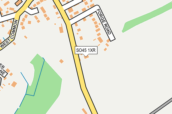 SO45 1XR map - OS OpenMap – Local (Ordnance Survey)
