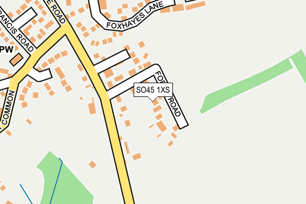 SO45 1XS map - OS OpenMap – Local (Ordnance Survey)