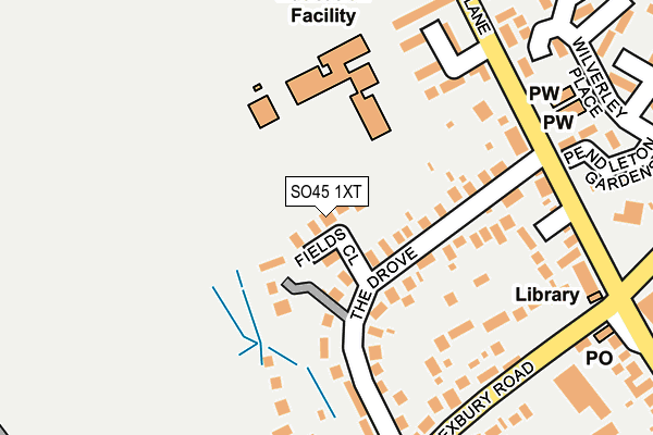 SO45 1XT map - OS OpenMap – Local (Ordnance Survey)