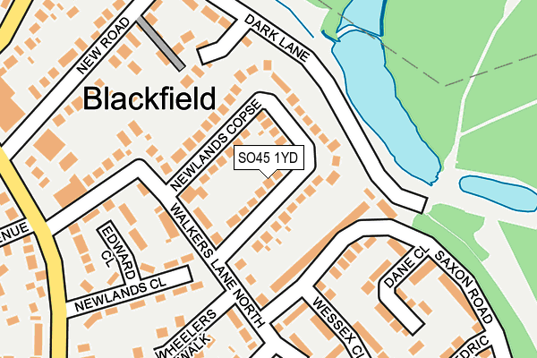 SO45 1YD map - OS OpenMap – Local (Ordnance Survey)