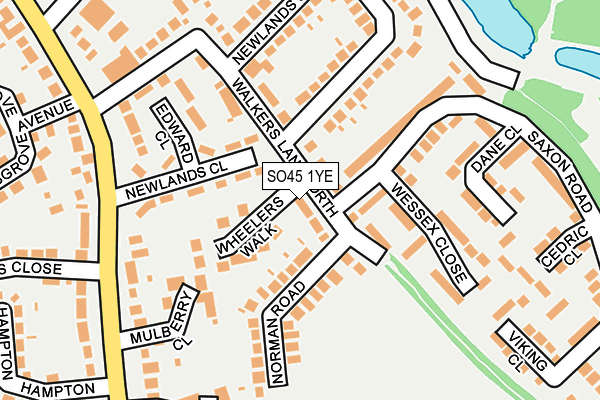 SO45 1YE map - OS OpenMap – Local (Ordnance Survey)